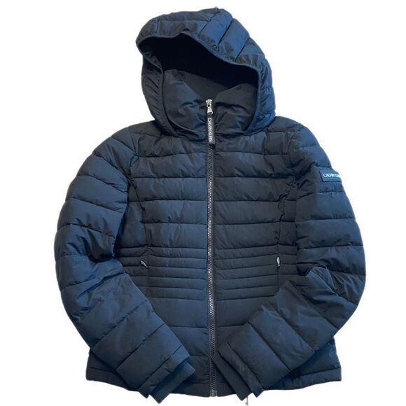 Calvin Klein Short Stretch Packable Coat - Picture 2 of 8